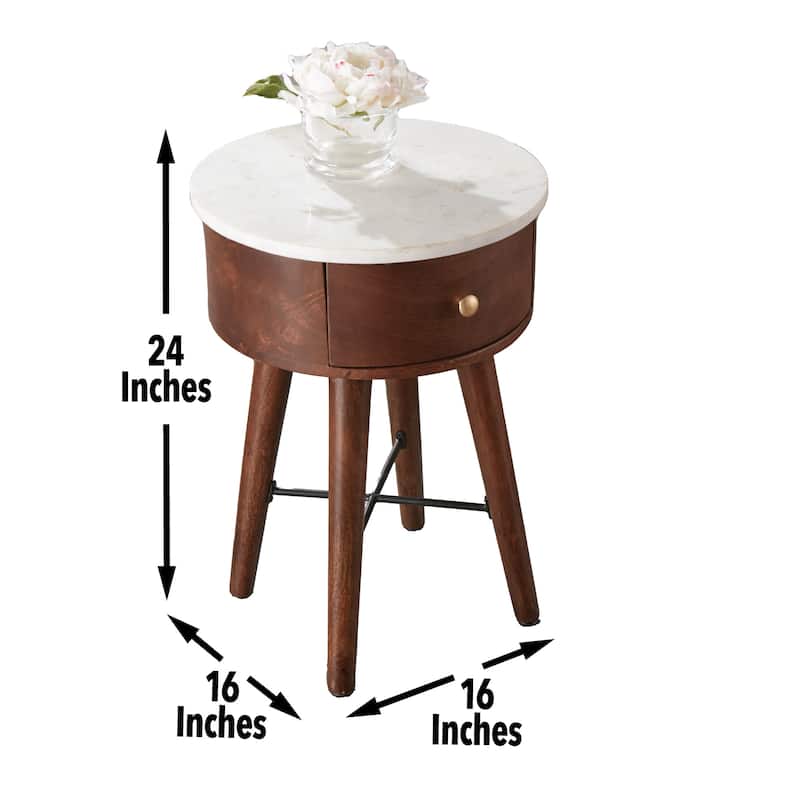 Steve Silver Carson Carrington Bari Round Side Table