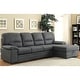 preview thumbnail 5 of 5, Furniture of America Werr Modern Leather Sleeper Sectional