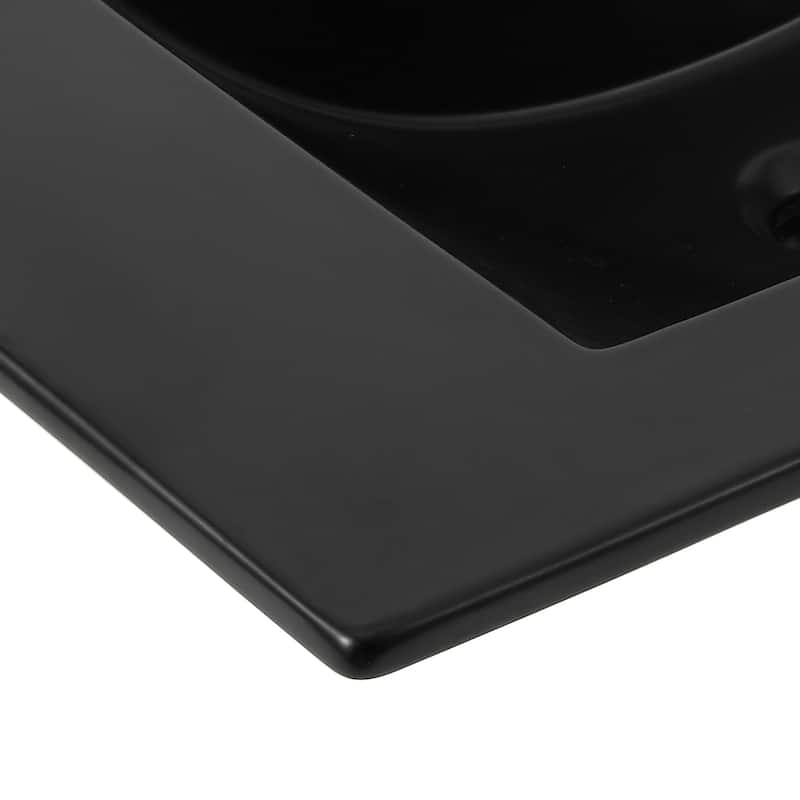 Aubert 3-Hole Classic Contemporary Rectangular Ceramic Single Sink Basin Vanity Top, by JONATHAN Y