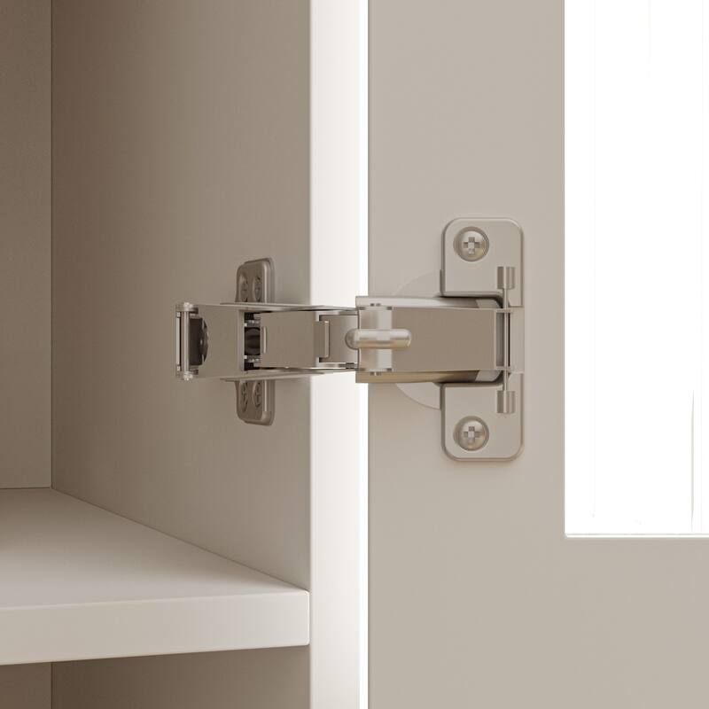 Entryway Cabinet Tempered Glass DoorsStorage Bench with Cushion, Modern Mudroom Hall Tree Organizer with Hidden Storage