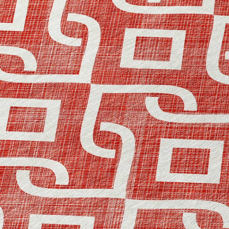 HomeRoots Geometric Transitional Rectangle Outdoor Rug