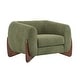 preview thumbnail 28 of 53, Tina Modern Upholstered Boucle Arm Club Chair by Christopher Knight Home