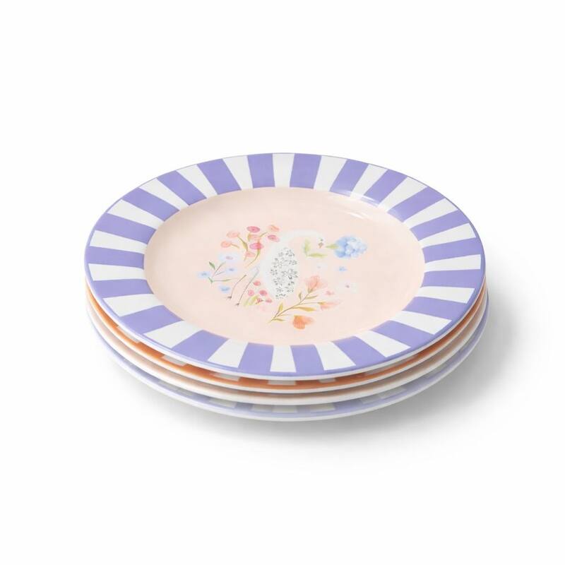 Certified International Menagerie 11" Dinner Plates, Set of 4 Assorted Designs - 11.00"L x 11.00"W x 1.00"H