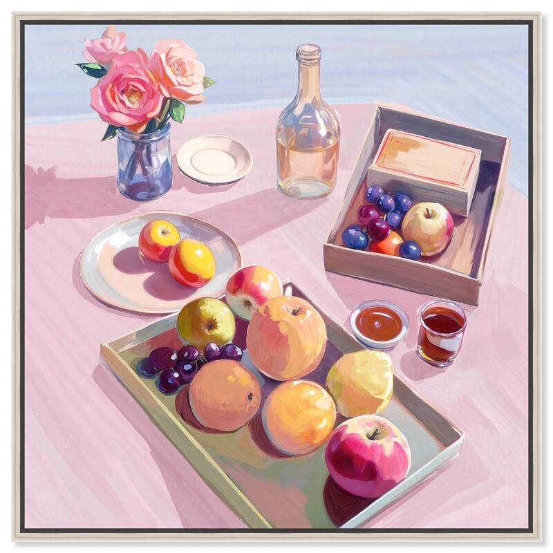 Fresh Fruits Canvas by Art Remedy - Silver - 12" x 12"