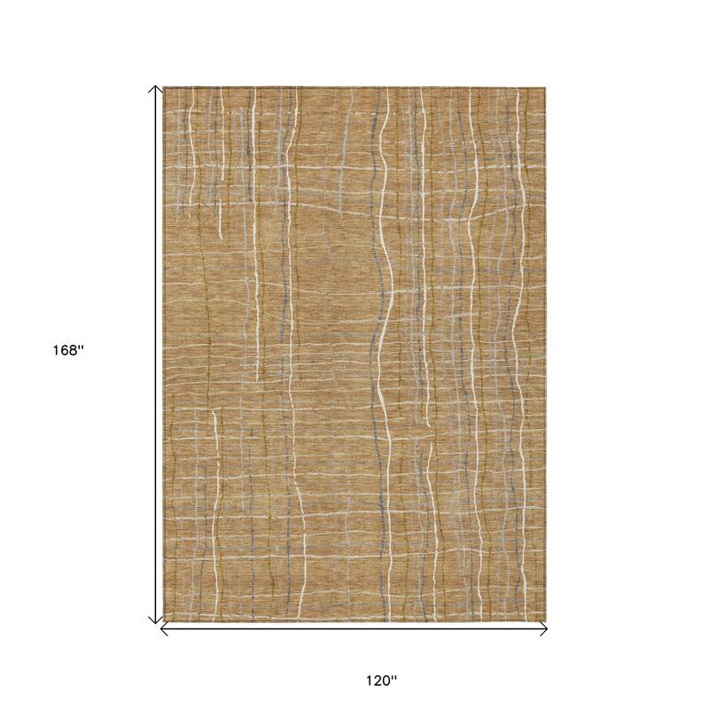HomeRoots Striped Transitional Rectangle Outdoor Rug
