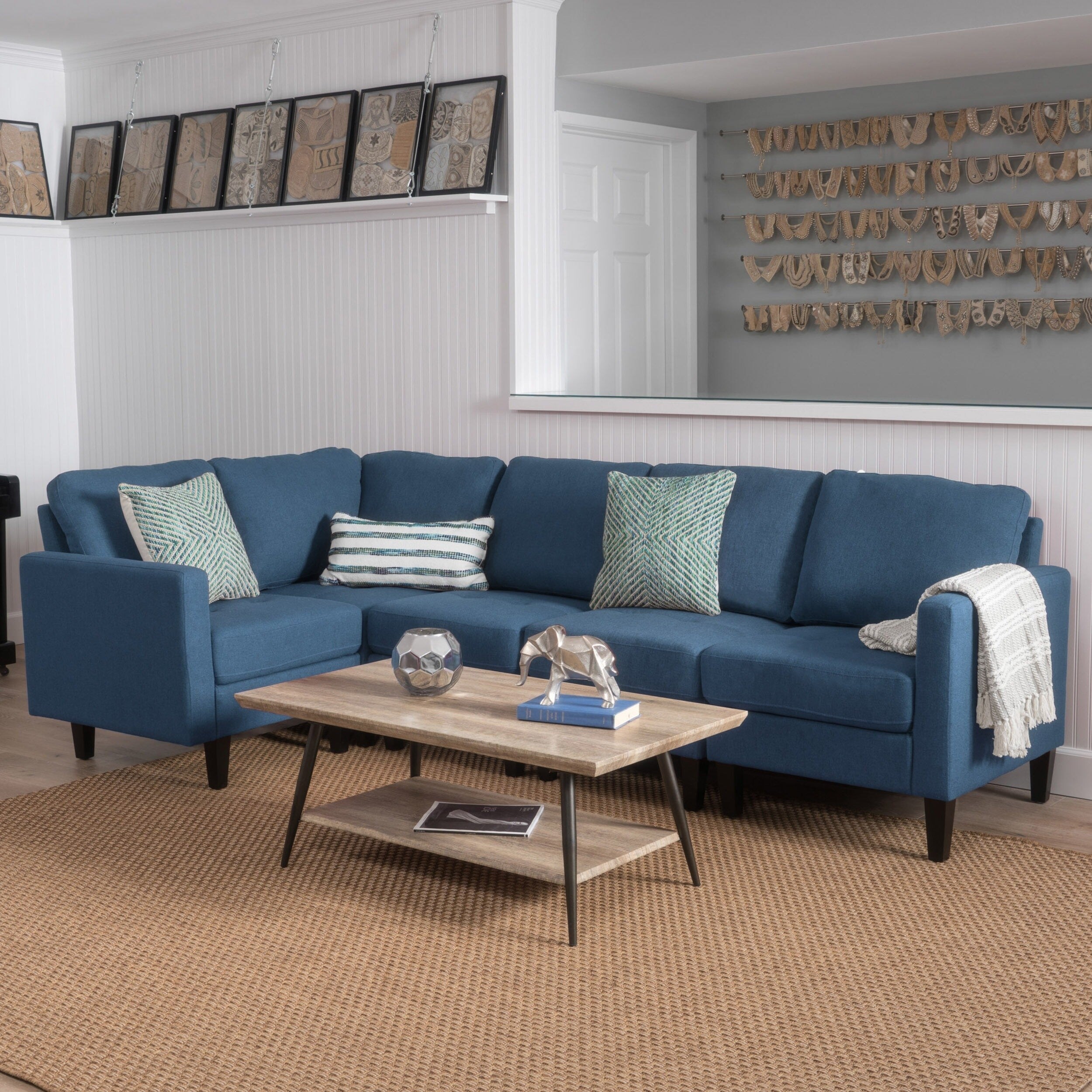Shop Zahra Modern 5 Piece Fabric Sofa Sectional By Christopher