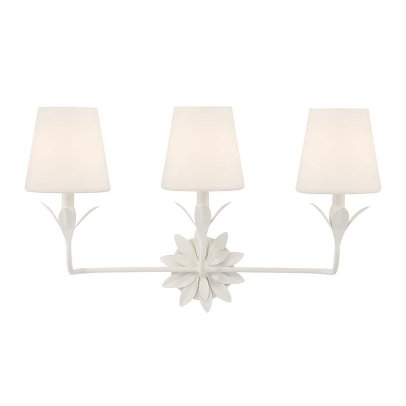 Crystorama Lighting Group 573-OP Broche 3 Light 25" Wide Vanity Light - Matte White