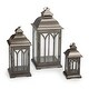preview thumbnail 6 of 9, Set of 3 Indoor-Outdoor Lombard Metal Lanterns