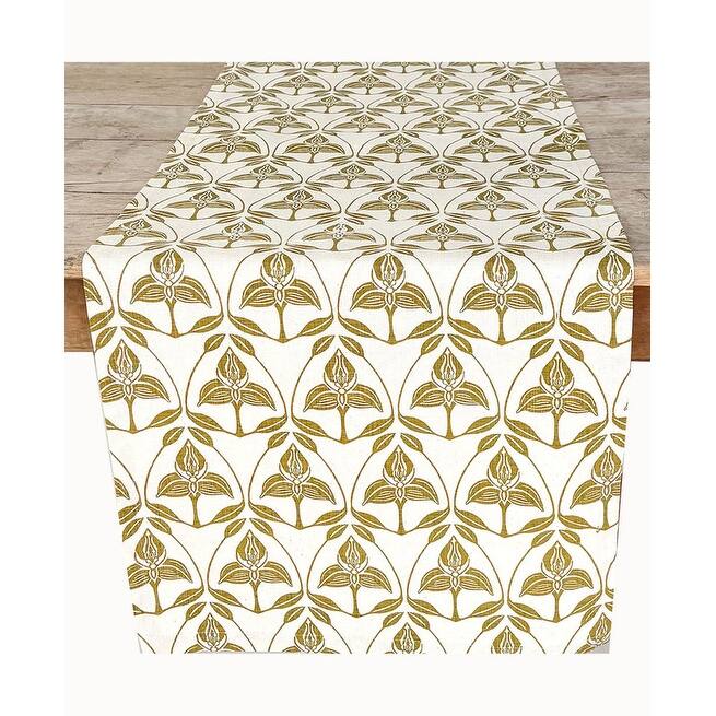 French Home Orchid Table Runner - Chartreuse