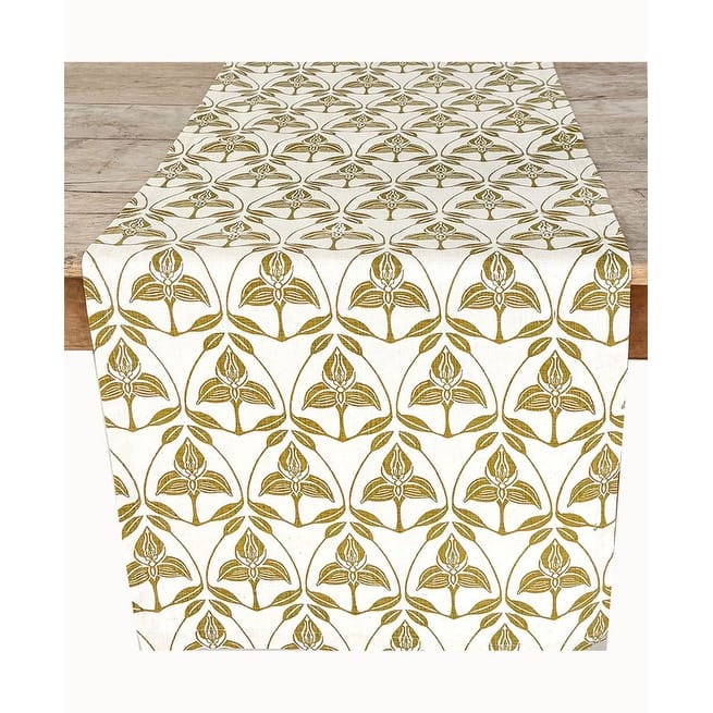 French Home Orchid Table Runner - Chartreuse