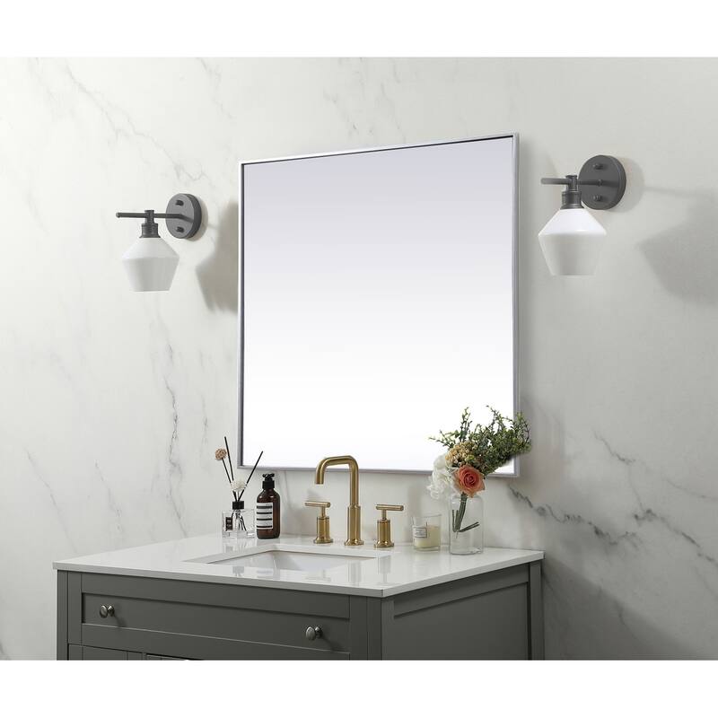 Indigo Home Metal Frame Square Mirror 42 inch