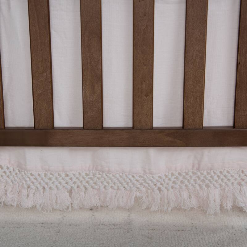 Rizzy Home Tatum Solid Crib Skirt Black - 26" X 51"
