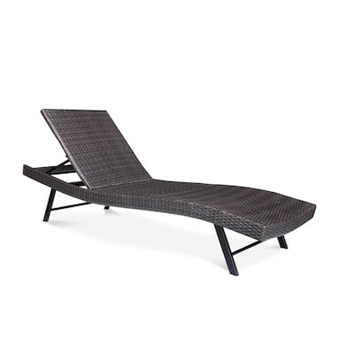 M4H Faro Recline Patio Single Chaise Lounge with 5-Position Backrest