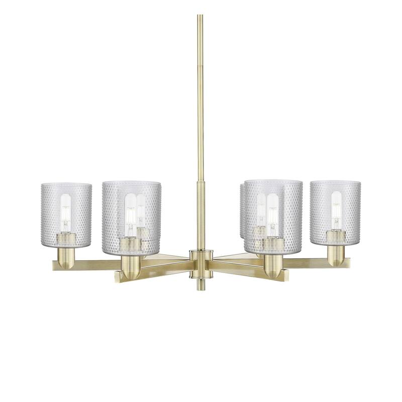 Innovations Lighting 716-6CR-11-35 Cobbleskill Chandelier Cobbleskill - Antique Brass / Clear