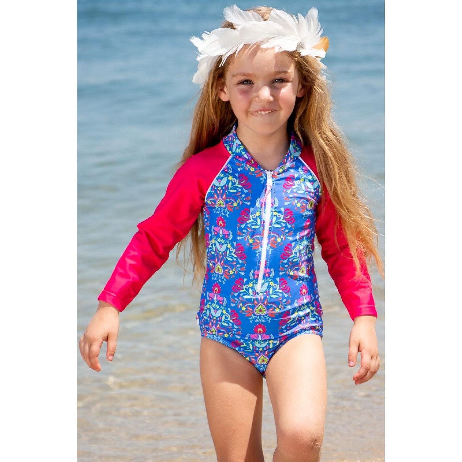 baby girl long sleeve swimsuit