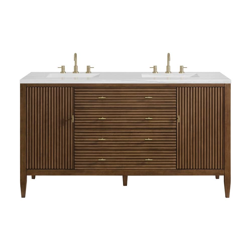 James Martin Vanities 485-V60D-3AF Myrrin 60" Double Basin Wood Vanity