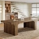 preview thumbnail 14 of 44, 70.9" Executive Desk, Large Wood Computer Office Desk, Writing Table Business Workspace Home Office Accent Desk