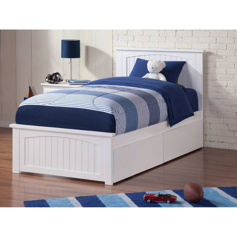 AFI Nantucket Platform Bed with Matching Footboard & Storage Drawers
