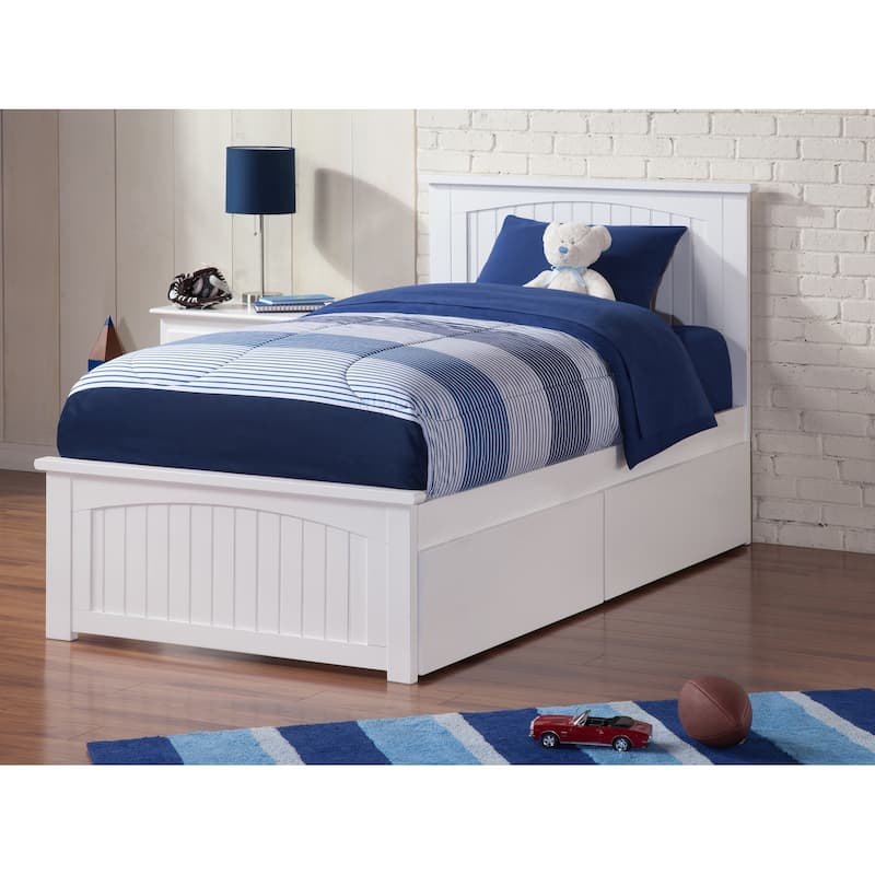 AFI Nantucket Platform Bed with Matching Footboard & Storage Drawers