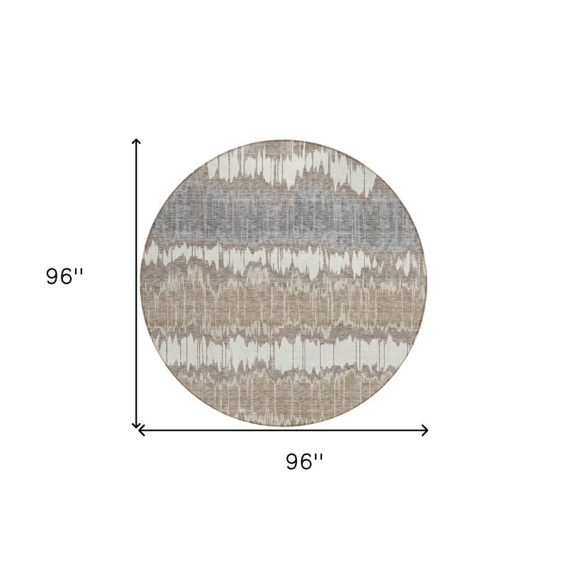 HomeRoots Striped Transitional Rectangle Outdoor Rug