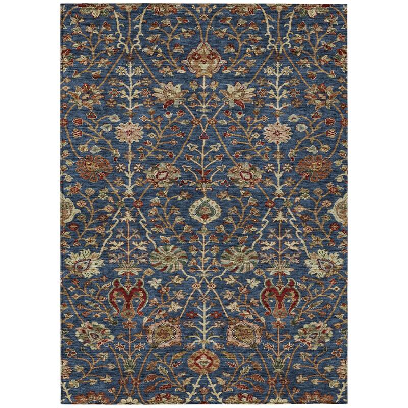 HomeRoots Floral Transitional Rectangle Outdoor Rug