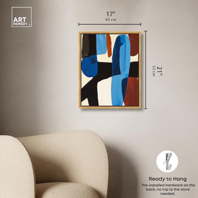Cobalt Collision Canvas by Art Remedy
