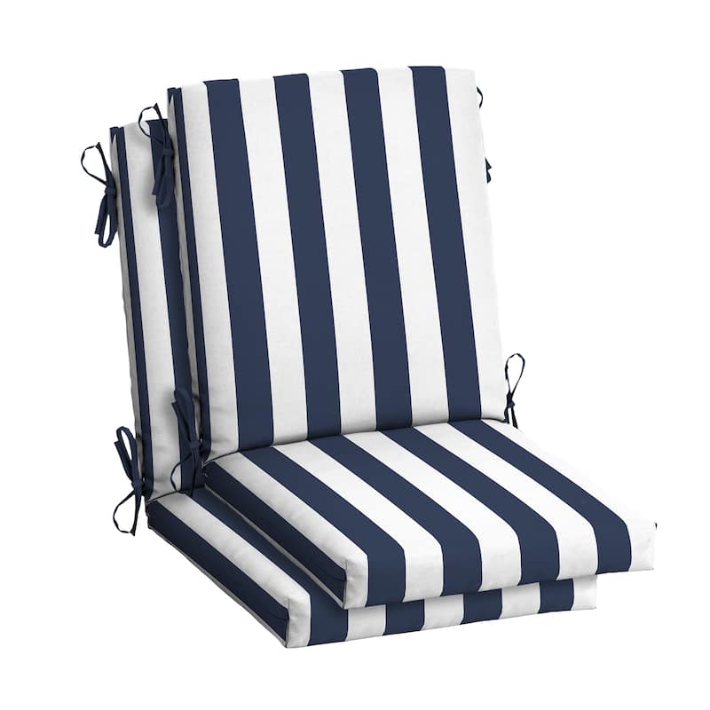 ARDEN Outdoor Cabana Stripe 44 x 20 in. High Back Dining Chair Cushion