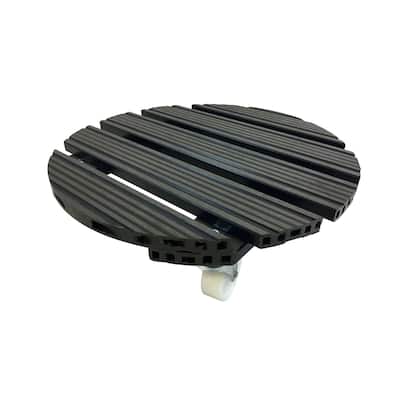 WAGNER design yourself 15.1" Large Round WPC Plant Caddy, Indoor/Outdoor, with Brakes