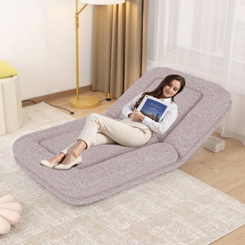 Folding Sofa Chair with 5 Adjustable Positions Plush Floor Lounge Chair for Gaming, Meditation, and Relaxation