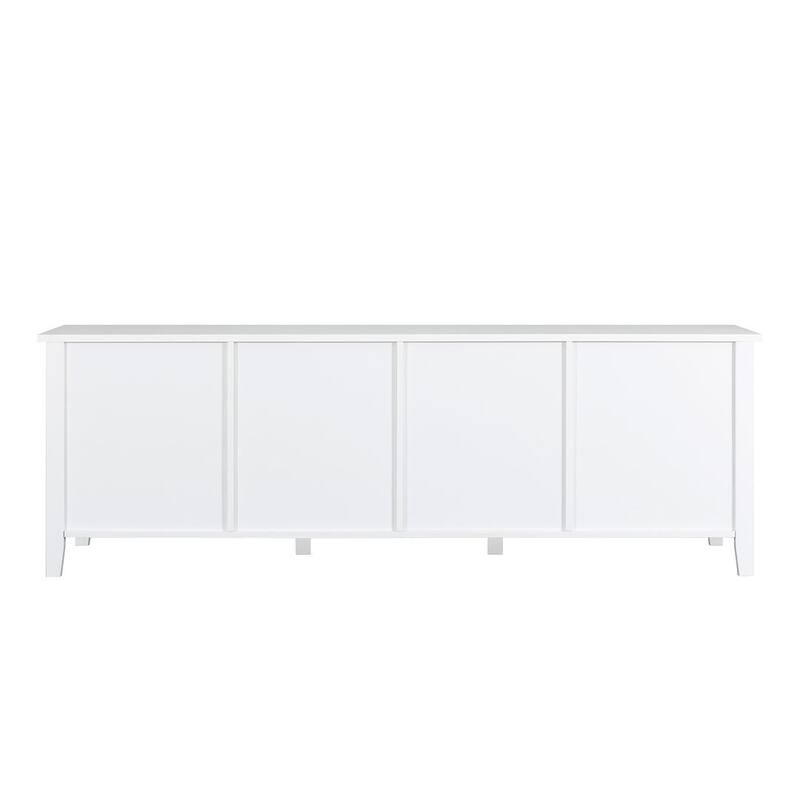 71" Modern TV Stand with Glass Door and Metal Handle
