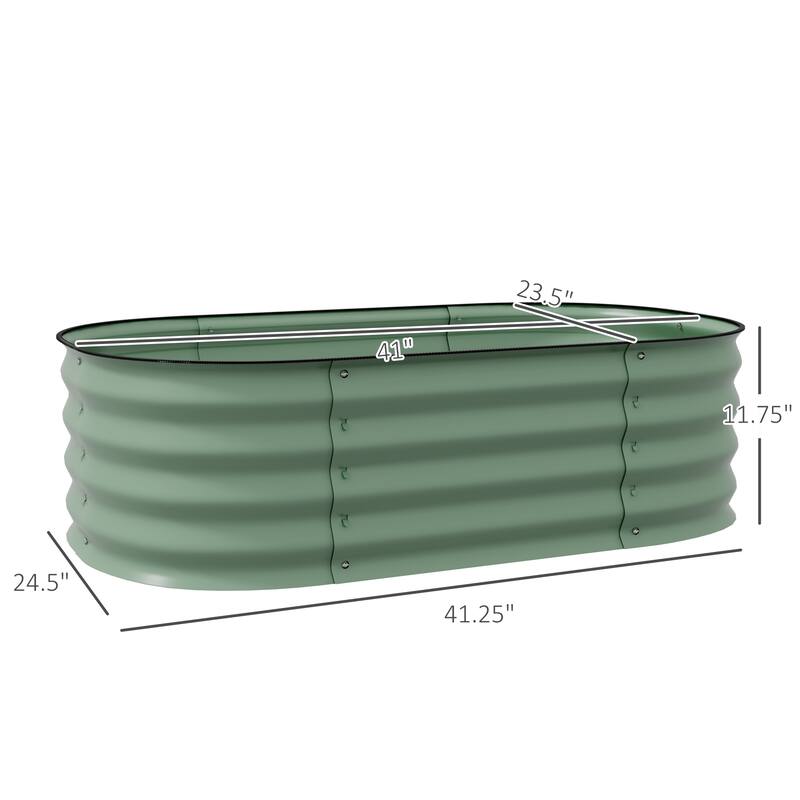 Modular Outdoor Galvanized Steel Raised Garden Bed with Self-Draining
