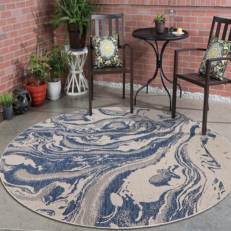 Sevita Abstract Oasis Indoor Outdoor Rug