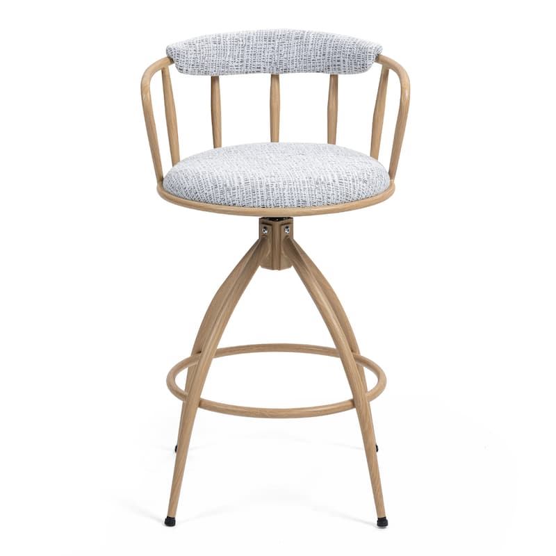 26'' Modern Industrial Design Swivel Counter Stool（Set of 2） - N/A