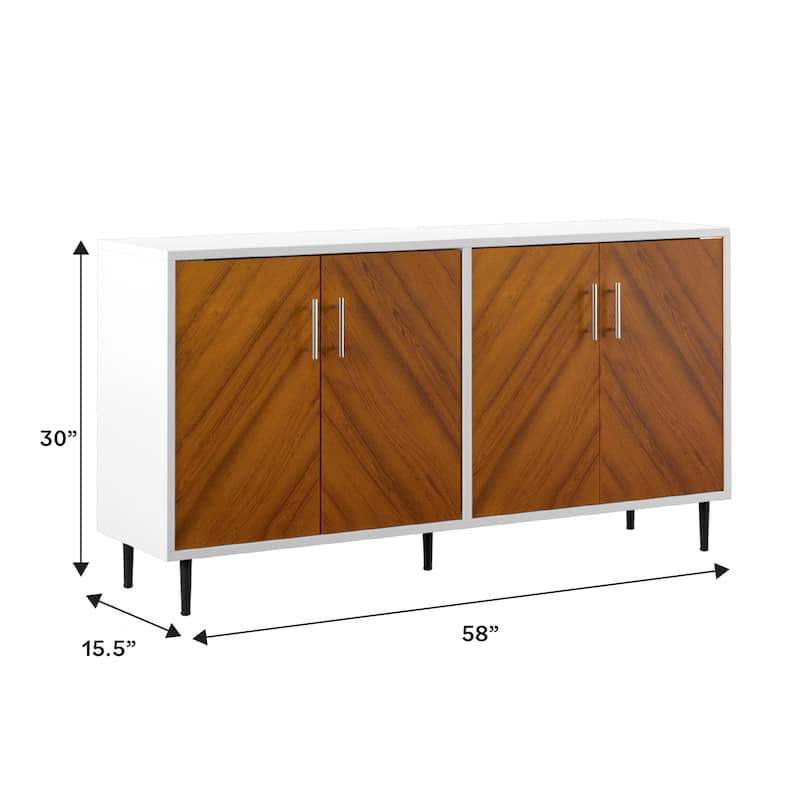 Middlebrook Cassandra 58-inch Mid-Century Modern 4-Door Buffet