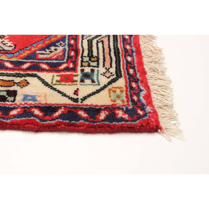 ECARPETGALLERY Hand-knotted Andelz Red Wool Rug - 2' 10" x 9' 9"