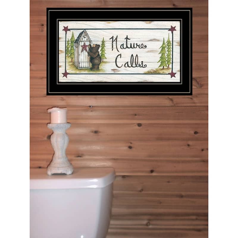 TrendyDecor4U Traditional "Nature Calls" Framed Print Wall Art by Mary Ann June