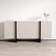 preview thumbnail 1 of 10, Meble Furniture Kinzie 180 Sideboard 71" Wide x 32" High - Matte Two-Tone Modern Buffet Credenza with Cabinet Storage Cashmere/Black