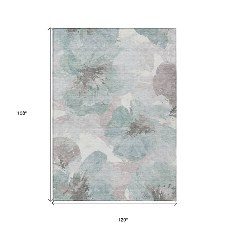 HomeRoots Floral Transitional Rectangle Outdoor Rug