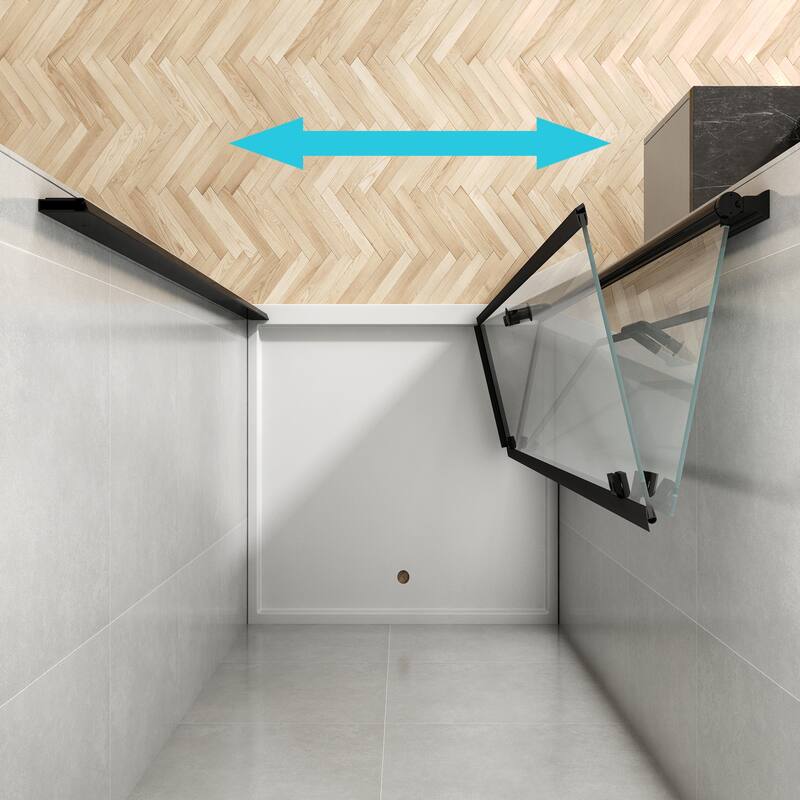 TOOLKISS Pivot Bi-Fold Prefab Alcove Shower Doors