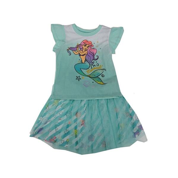 Shop Disney Little Girl Blue Ariel Little Mermaid Stripe 2 Pc