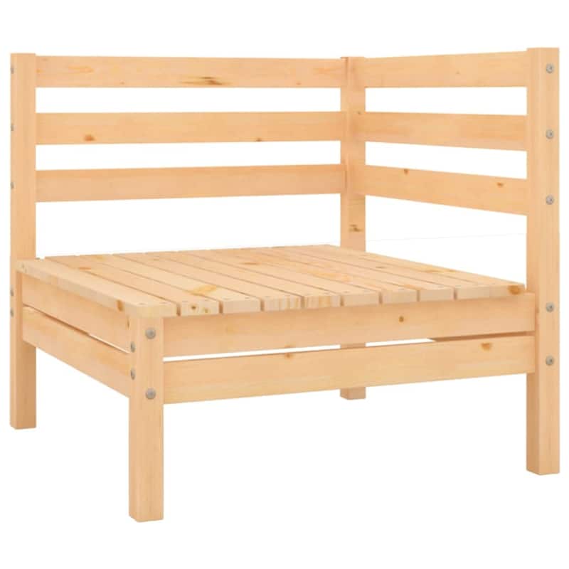 vidaXL Patio Loveseat Outdoor Patio 2-Seater Sofa for Garden Solid Wood Pine - 25" x 25" x 24.6"