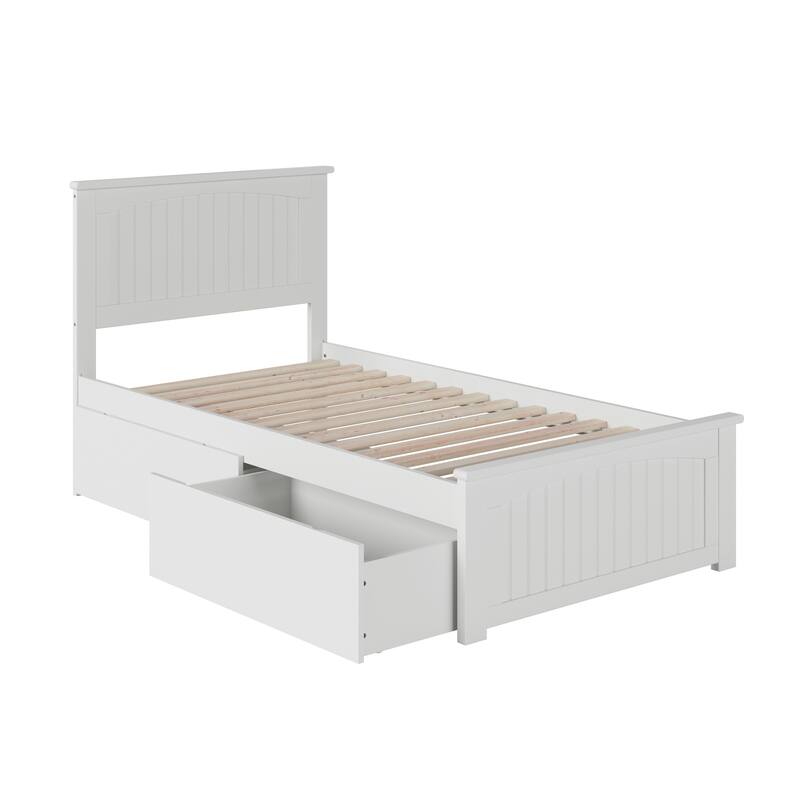 AFI Nantucket Platform Bed with Matching Footboard & Storage Drawers