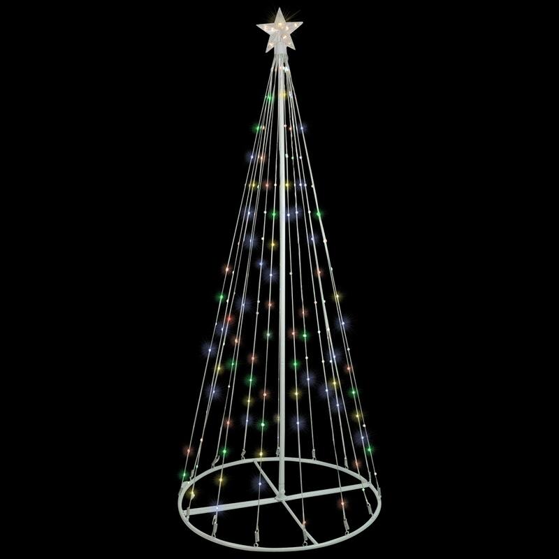 6' LED Color Changing Multiple Function Outdoor Show Cone Tree