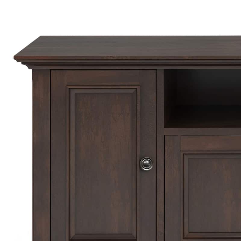 WYNDENHALL Halifax 72 inch Wide Solid Wood Transitional TV Stand - 72"w x 19"d x 26" h