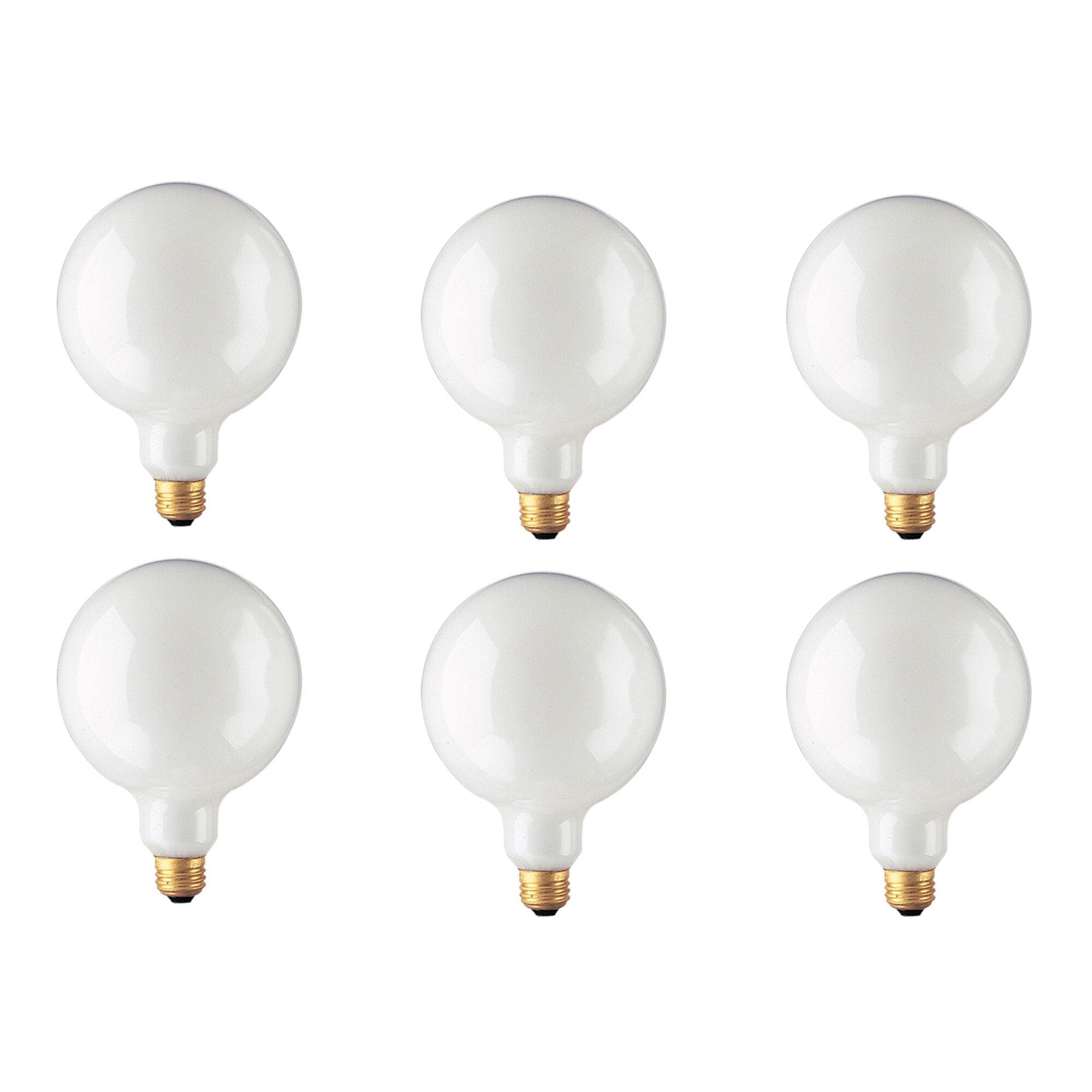 Bulbrite Pack of (12) 25 Watt Dimmable White G40 Incandescent Light Bulbs with Medium (E26) Base, 2700K Warm White Light