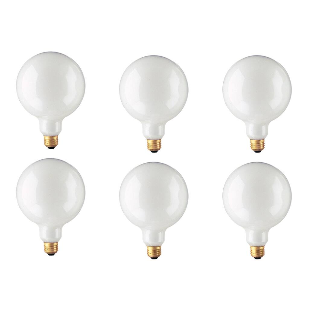 Bulbrite Pack of (12) 40 Watt Dimmable White G40 Incandescent Light Bulbs with Medium (E26) Base, 2700K Warm White Light