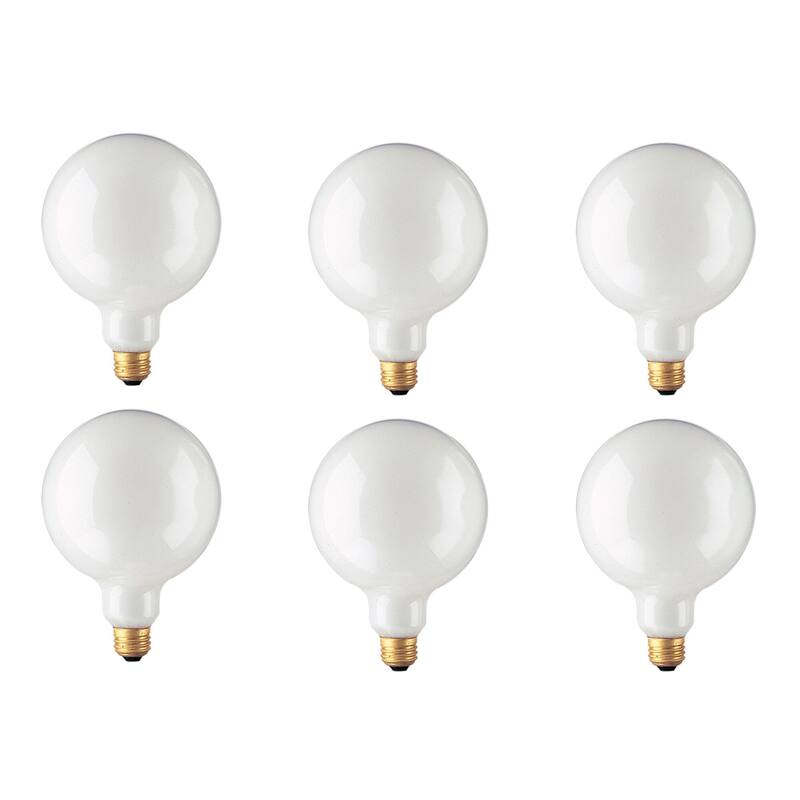 Bulbrite Pack of (12) 40 Watt Dimmable White G40 Incandescent Light Bulbs with Medium (E26) Base, 2700K Warm White Light