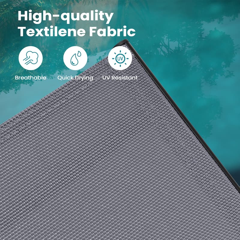 VredHom Outdoor Patio Stackable Adjustable Chaise Lounge Chairs