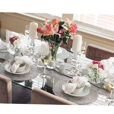 Sparkles Home Luminous Round Rhinestone Placemat