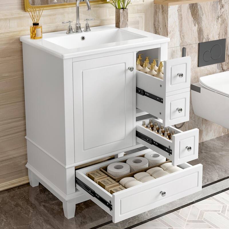 24" Bathroom Vanity with Sink and Drawers